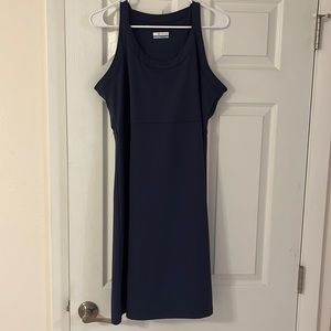 Columbia sleeveless blue midi dress - Large